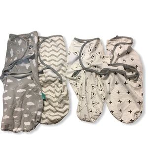4 Infant Swaddle Lot / Bundle 0-3 Months